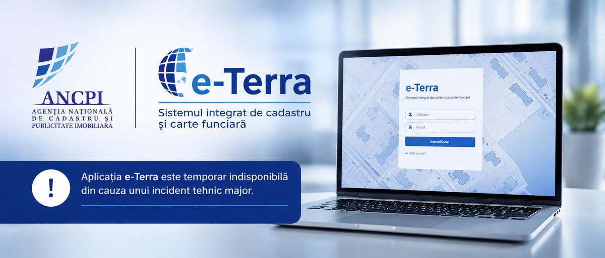 Blocaj la ANCPI: Probleme cu aplicația e-Terra afectează tranzacțiile imobiliare