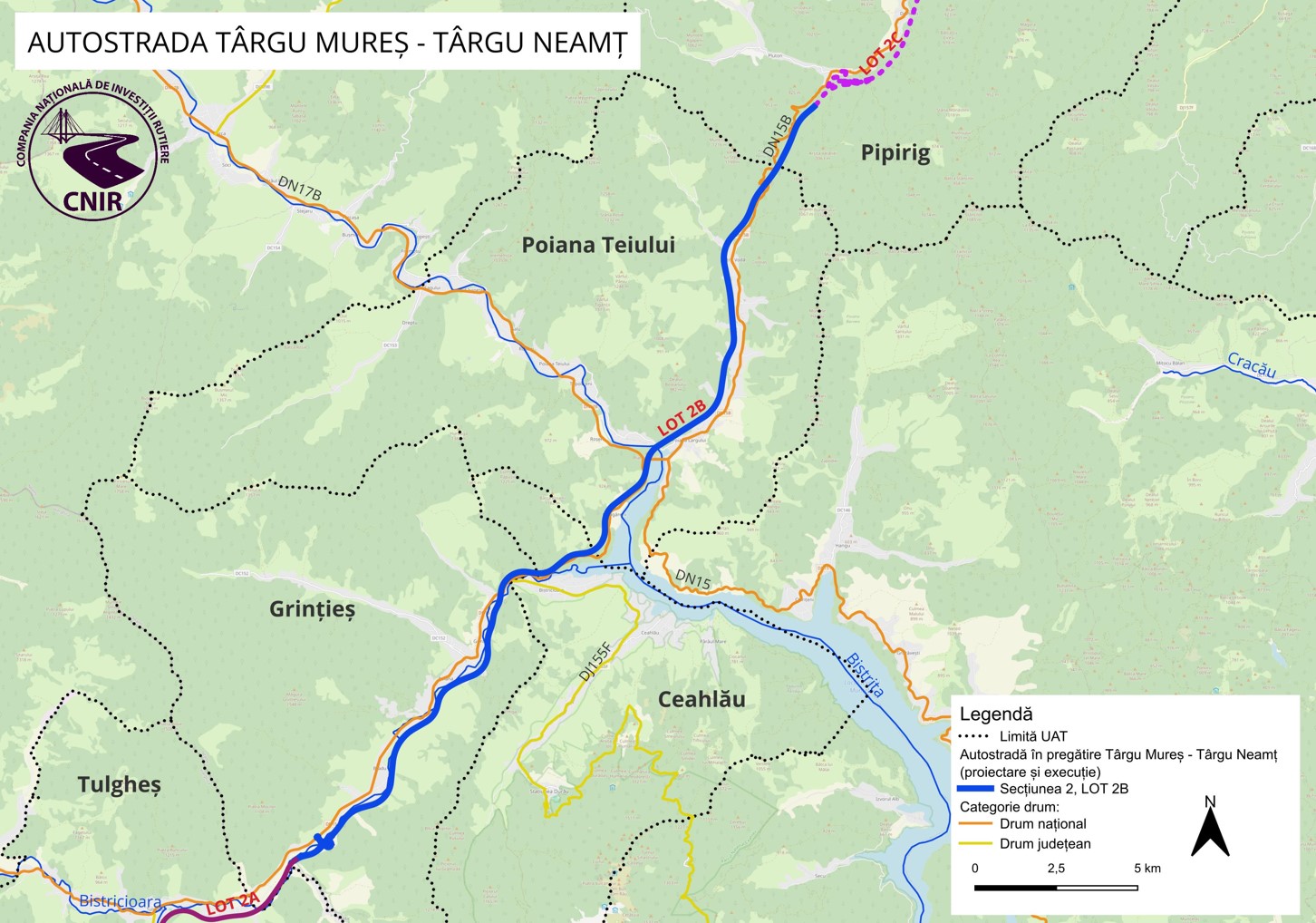 A8 lot Grinties – Pipirig: Prima autostrada cu tuneluri de 3 benzi pe sens a intrat in licitatie