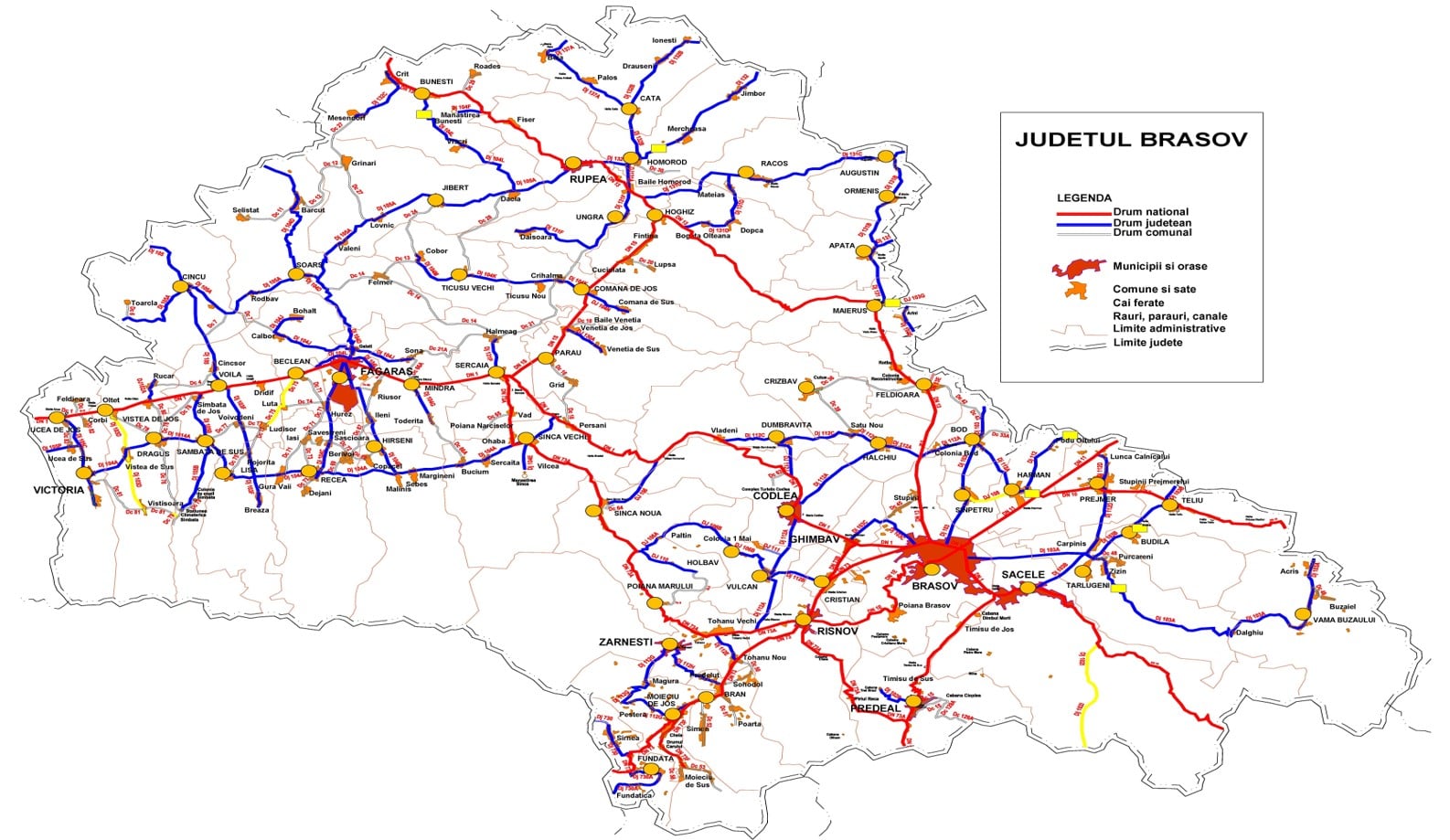 Brasov: Vor fi modernizati 96 km DJ si refacuti alti 53 km DJ in 2025