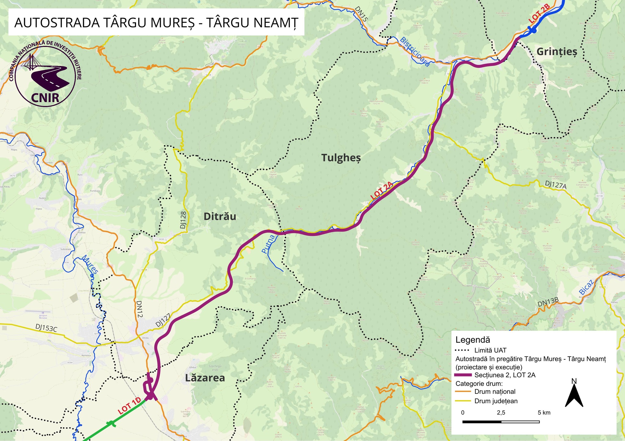 Autostrada Unirii A8 Lotul 2A Ditrau – Grinties: Un nou contract