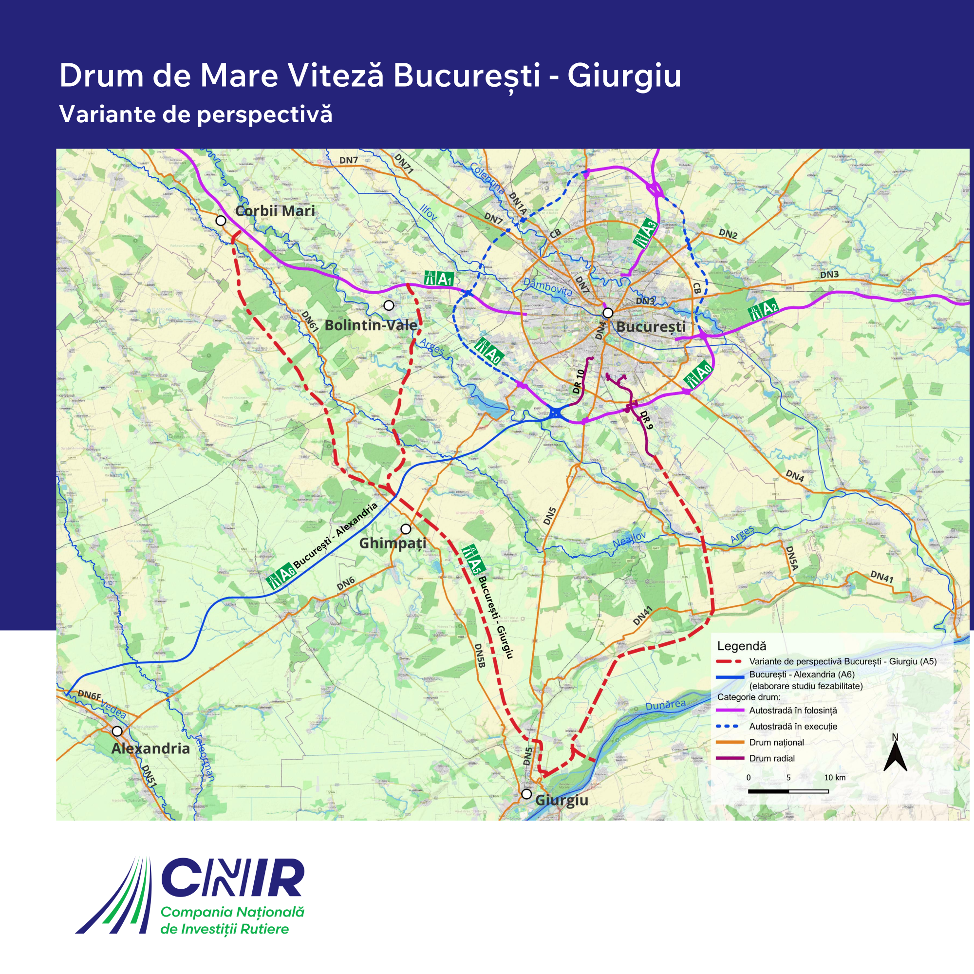 Drumul de mare viteza Bucuresti – Giurgiu: O contestatie a oprit semnarea contractului pentru SF