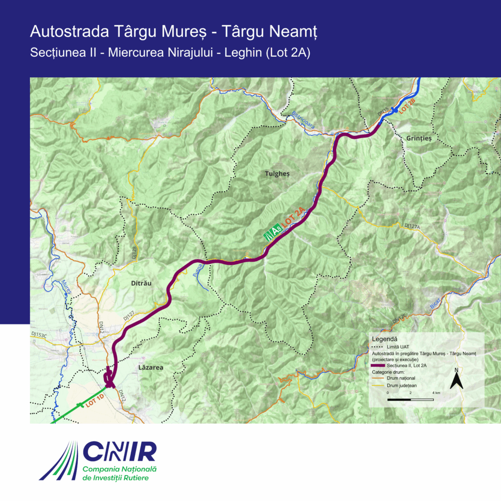 Autostrada Unirii A8 Ditrau – Grinties: UMB va incepe proiectarea lucrarilor