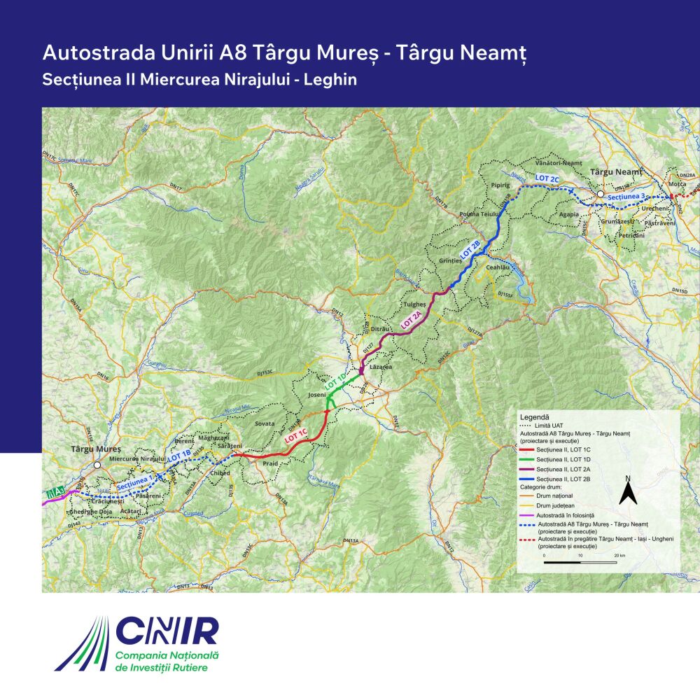 Autostrada A8 Unirii: pe 52 km se lucreaza si alti peste 153 km sunt in proiectare