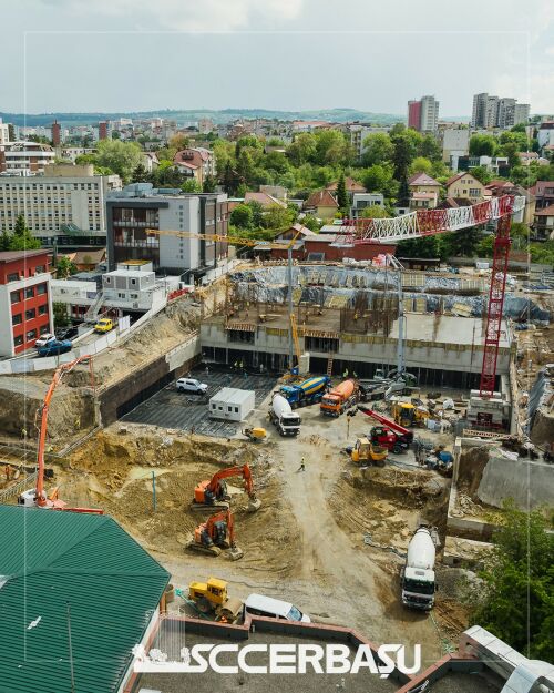 Constructii Erbasu continua lucrarile la noul centru al Universitatii de Medicina si Farmacie ”Iuliu Hatieganu” din Cluj-Napoca