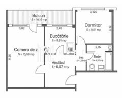 Apartament 2 camere de vânzare | Sibiu | Hipodrom 4 - Imagine 2