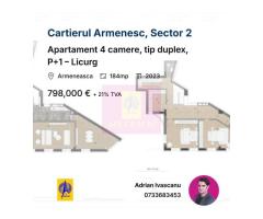 Apartament 4 camere, tip duplex, P+1 – Licurg