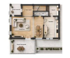 2x casa individuala 4 camere decomandate, 3 bai, Tureni - Imagine 3