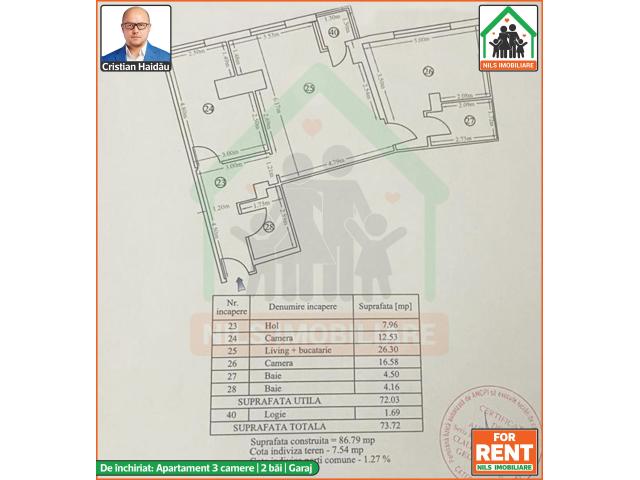 Apartament 3 camere | 2 bai | balcon | garaj | Timpuri Noi - Sector 4 - 10