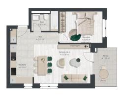Apartament nou cu 2 camere | Denya Forest - Imagine 9