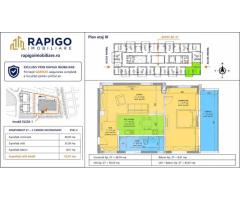 Apartamentul nr. 27 | 2 camere decomandat | Etaj 3 | Terasă 12,14 mp |