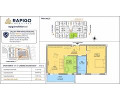 Apartamentul nr. 14 | 2 camere decomandat | Etaj 2 | Terasă 8,61 mp |