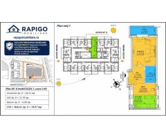 Apartamentul nr. 13 | 2 camere decomandat | Etaj 2 | Terasă 8,61 mp |