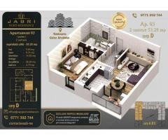 Apartament 03D, Corp D – 2 camere | 53,28 mp | Jabri Nord Residence