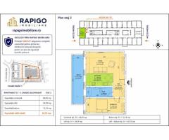 Apartamentul nr. 33 | 2 camere decomandat | Etaj 3 | Terasă 12,14 mp |