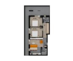 Apartament 3 camere, 2 bai, 62 mp utili, terasa 35 mp, garaj, boxa