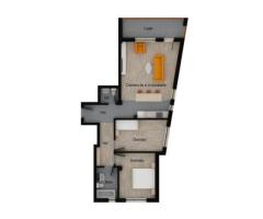Apartament 3 camere, 2 bai, 71 mp, etaj intermediar, balcon, garaj. - Imagine 2
