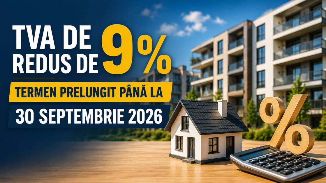 Prelungirea termenului pentru TVA redus la locuințe până în 2026