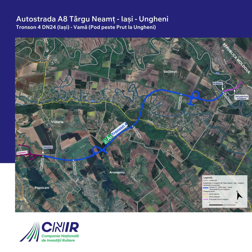 Autostrada Unirii A8 Tg Neamt – Ungheni: Opt oferte pentru ultimul tronson